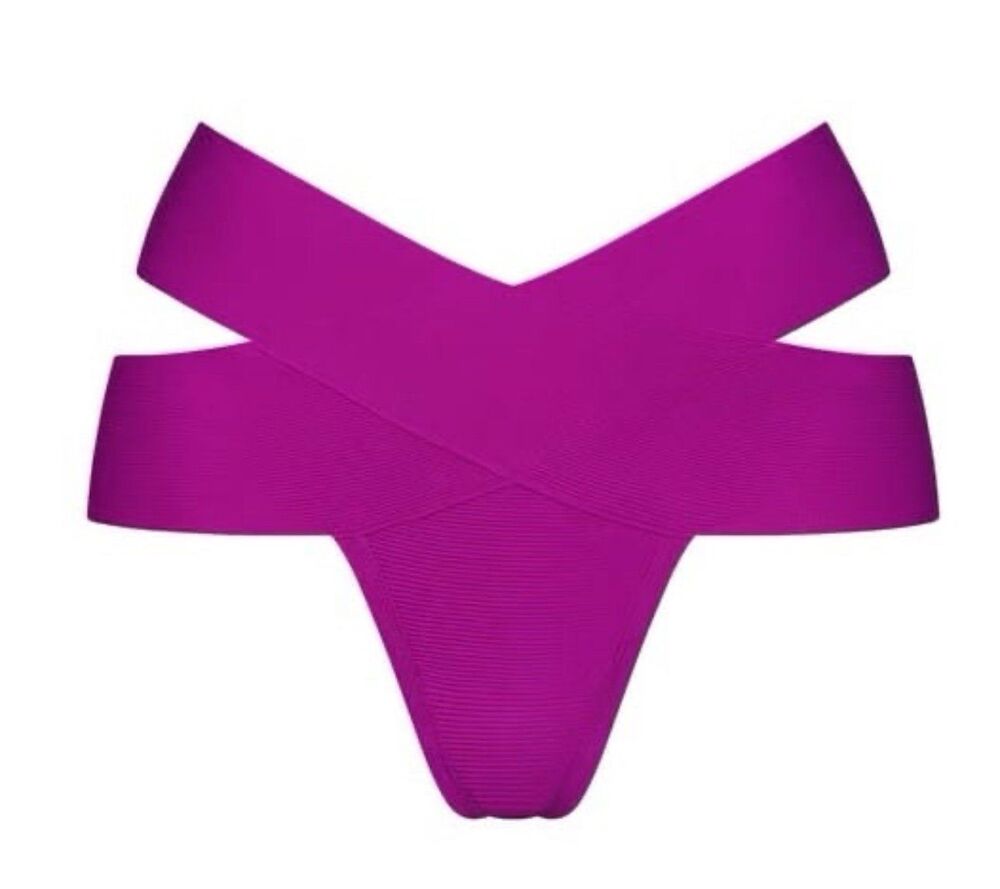Skims Knit Swim Strappy Bikini Bottom Lollipop